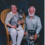 Suzanne & Ron with two Schnauzers