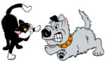 Cartoon: Dog and Cat Fighting
